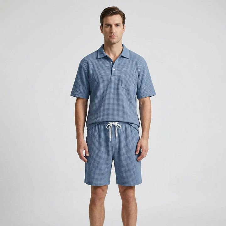 Heren set kleding | Luchtige set met shirt en korte broek