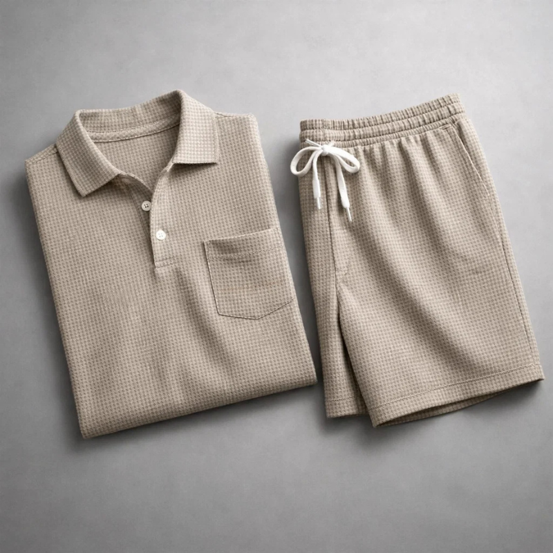 Heren set kleding | Luchtige set met shirt en korte broek