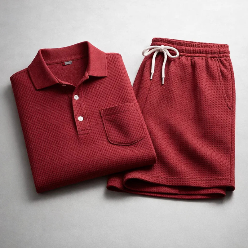 Heren set kleding | Luchtige set met shirt en korte broek