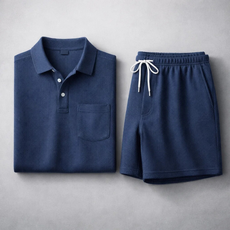 Heren set kleding | Luchtige set met shirt en korte broek