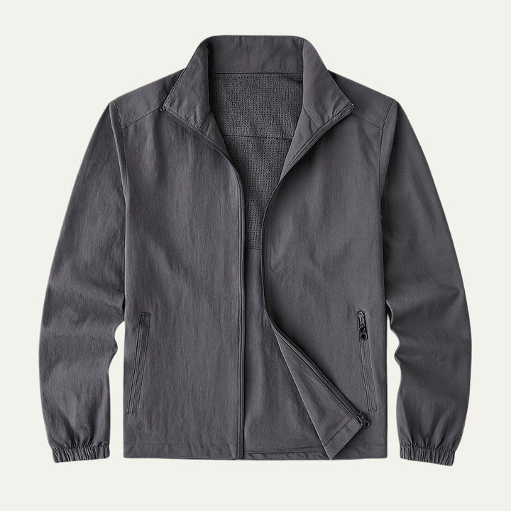 Heren windbreaker | Lichte zomerjas met rits en opstaande kraag