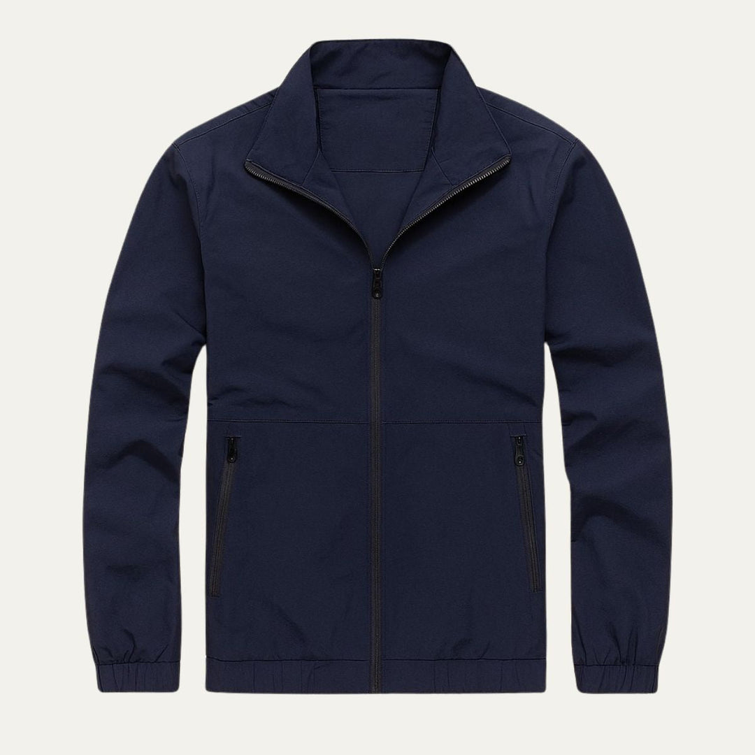 Heren windbreaker | Lichte zomerjas met rits en opstaande kraag