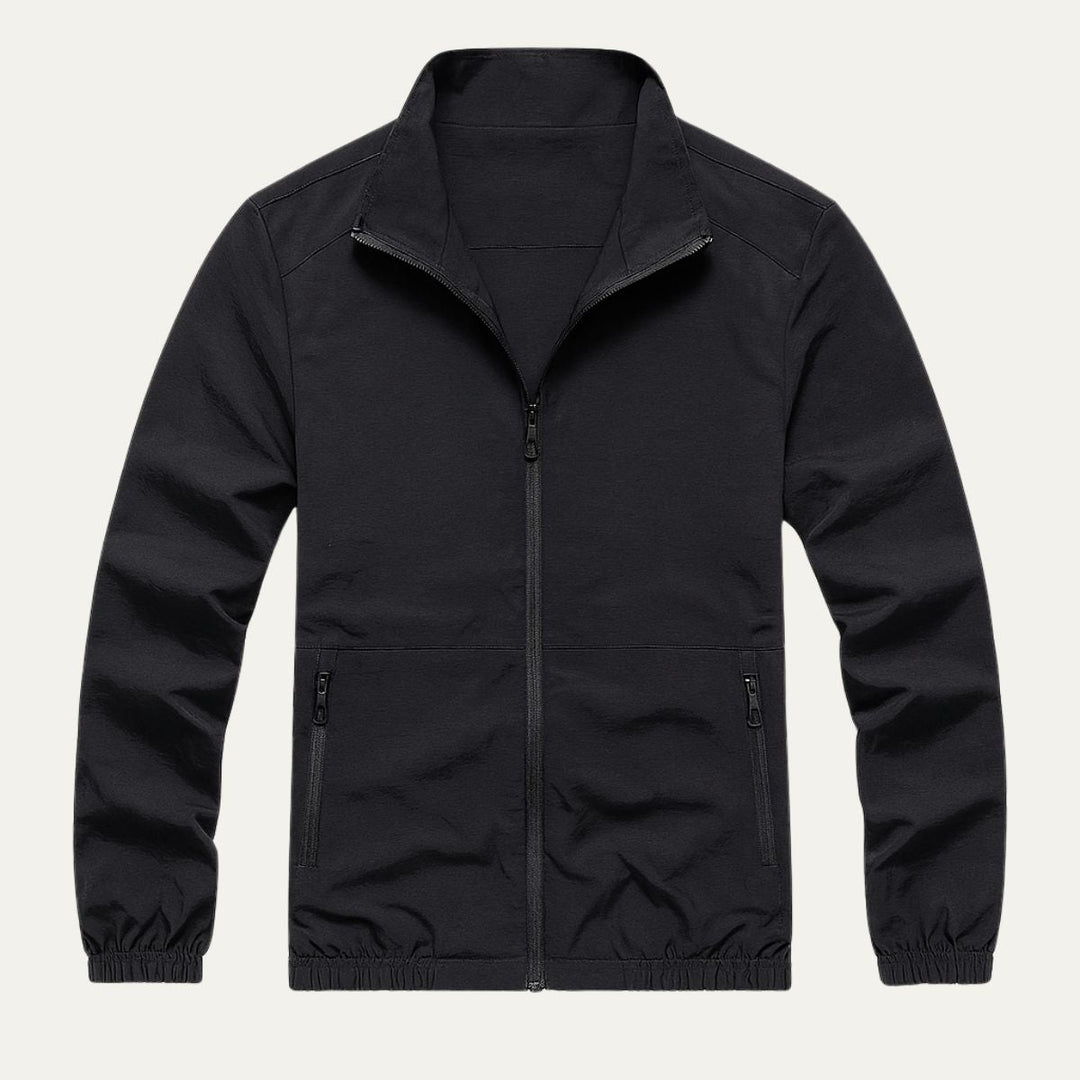 Heren windbreaker | Lichte zomerjas met rits en opstaande kraag