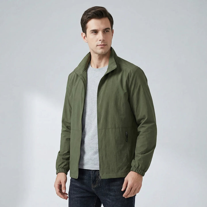 Heren windbreaker | Lichte zomerjas met rits en opstaande kraag