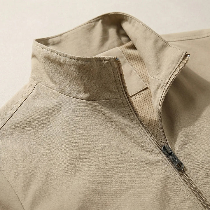 Heren windbreaker | Lichte zomerjas met rits en opstaande kraag