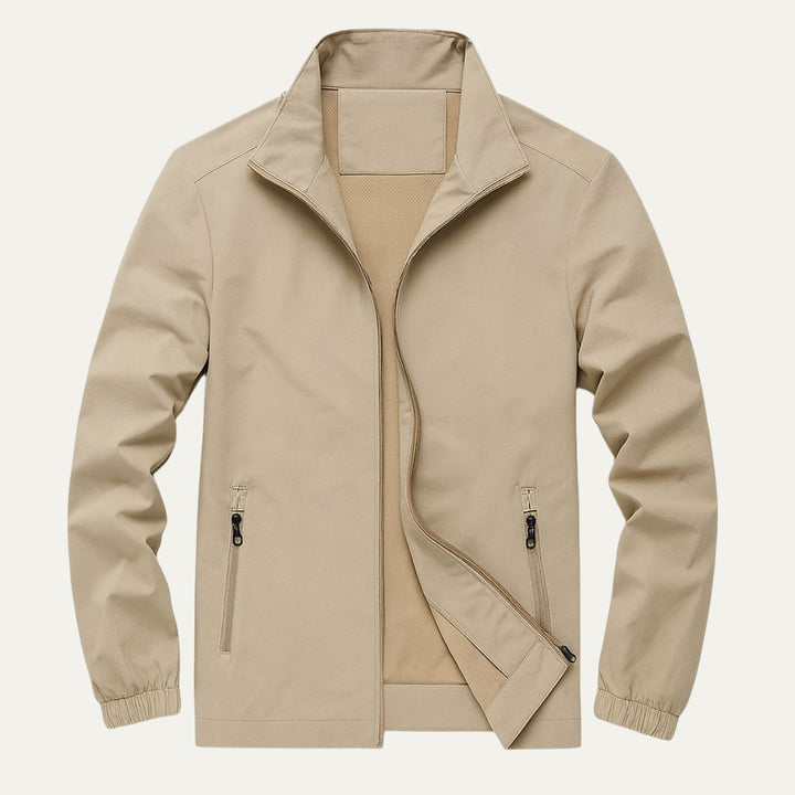 Heren windbreaker | Lichte zomerjas met rits en opstaande kraag