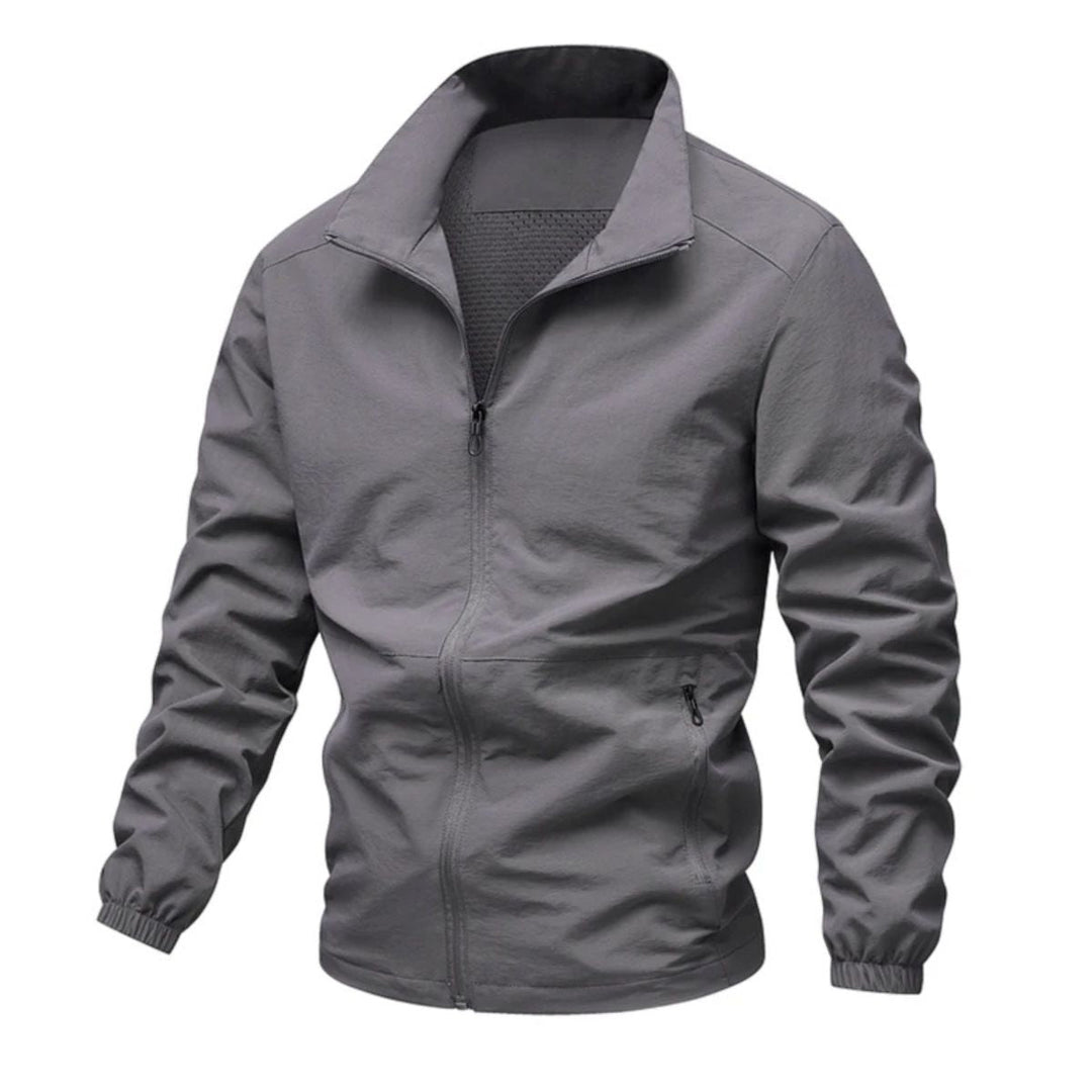Heren windbreaker | Lichte zomerjas met rits en opstaande kraag