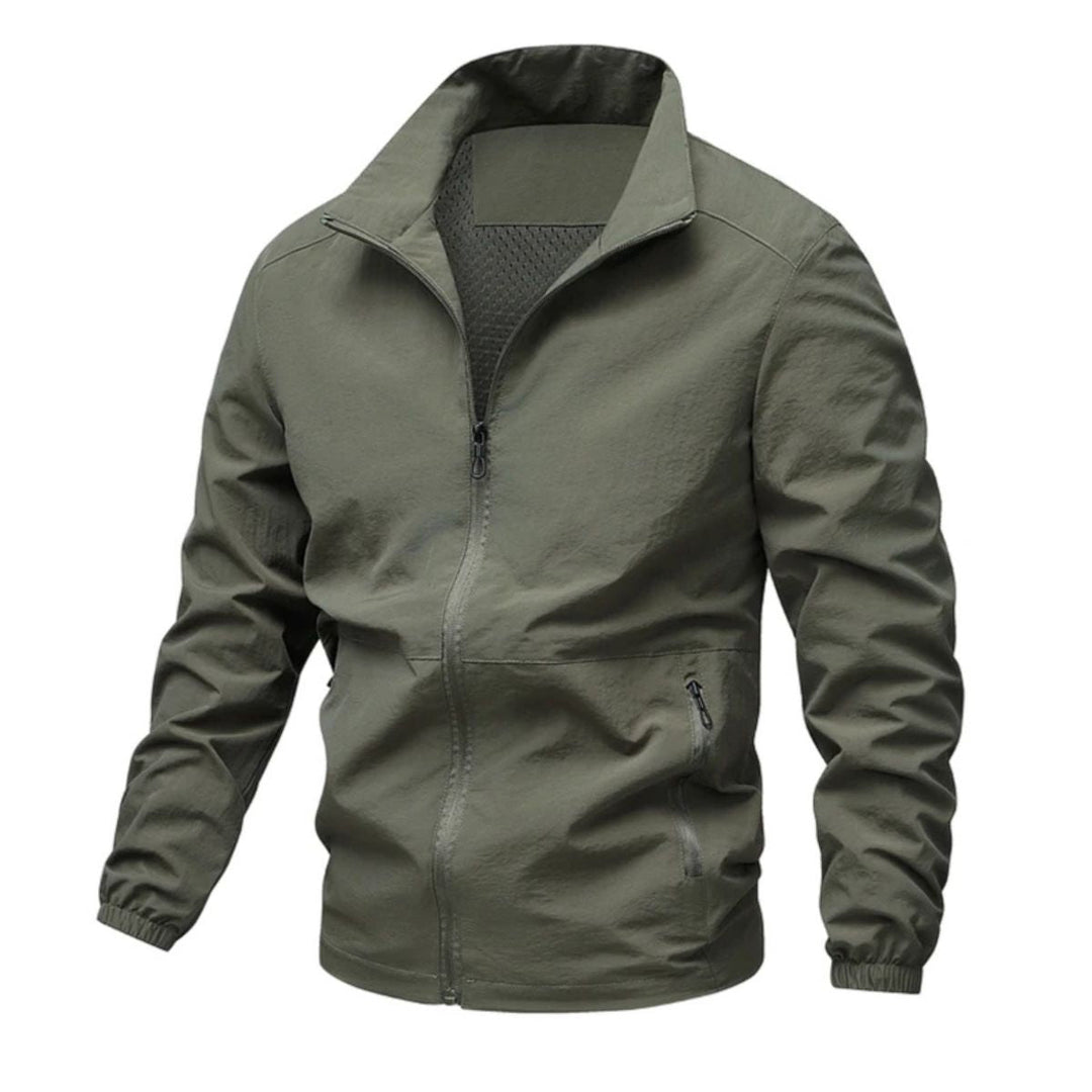 Heren windbreaker | Lichte zomerjas met rits en opstaande kraag