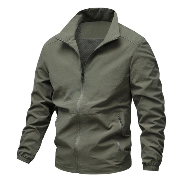 Heren windbreaker | Lichte zomerjas met rits en opstaande kraag