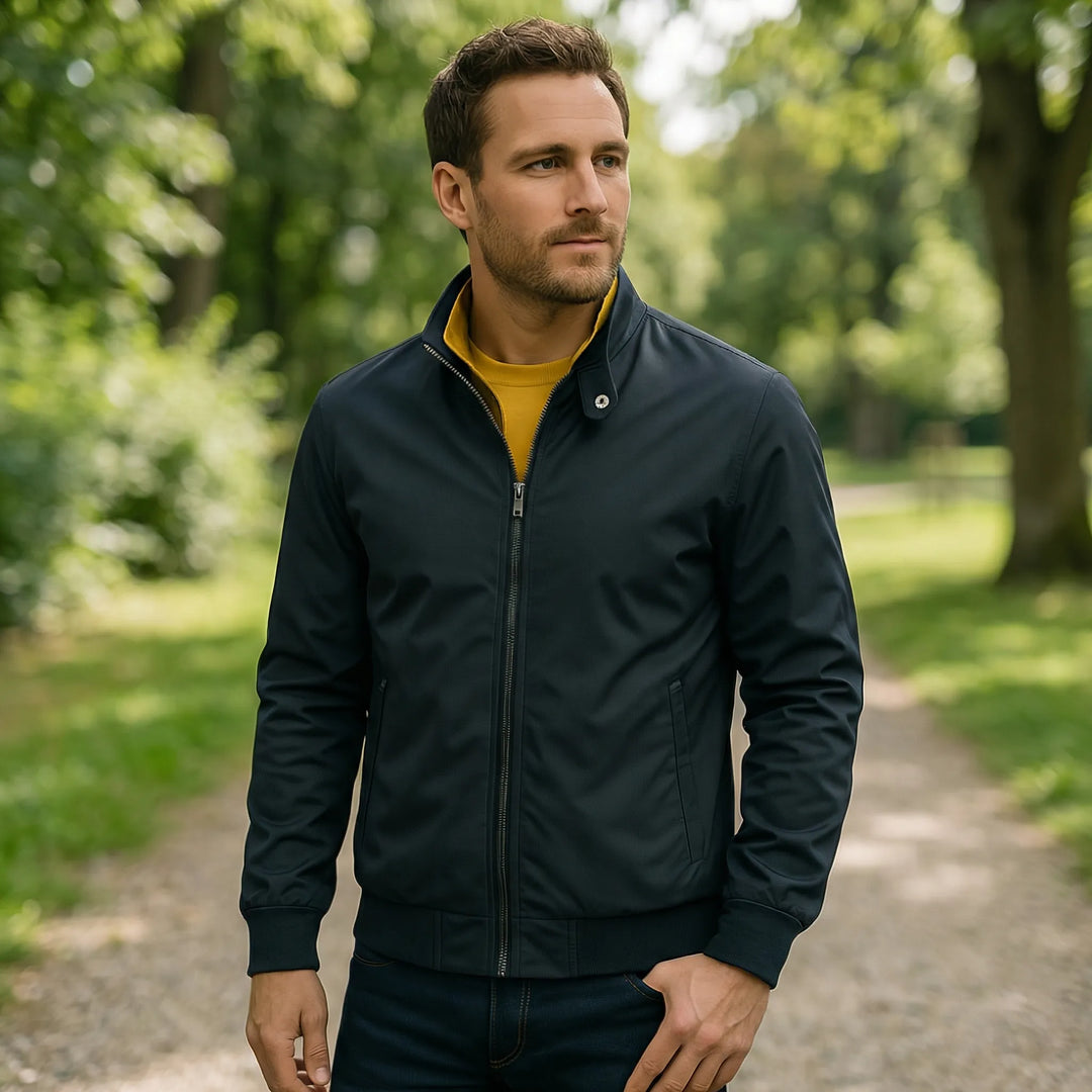 Heren zomerjas | Lichte sportieve jas met rits en casual look