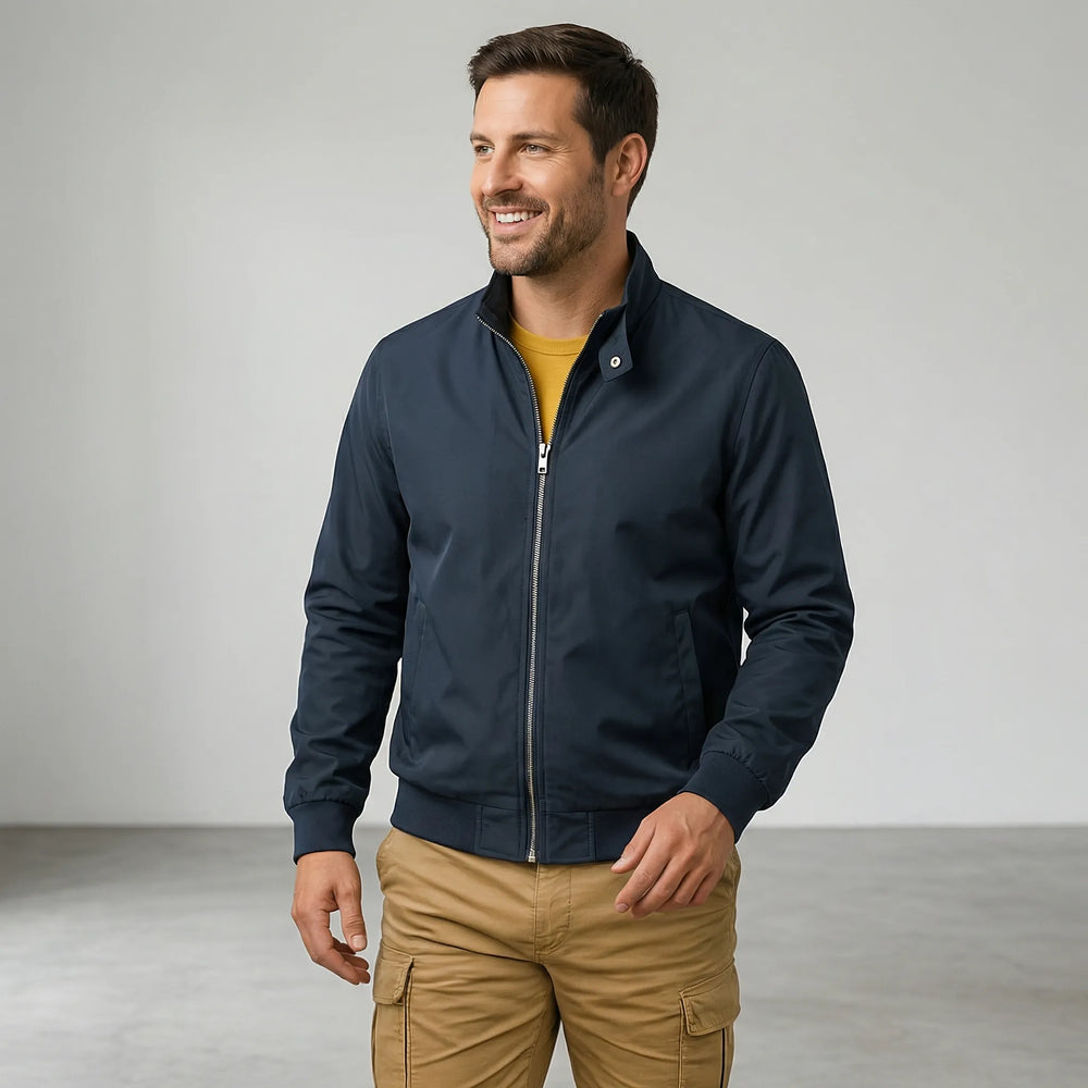 Heren zomerjas | Lichte sportieve jas met rits en casual look