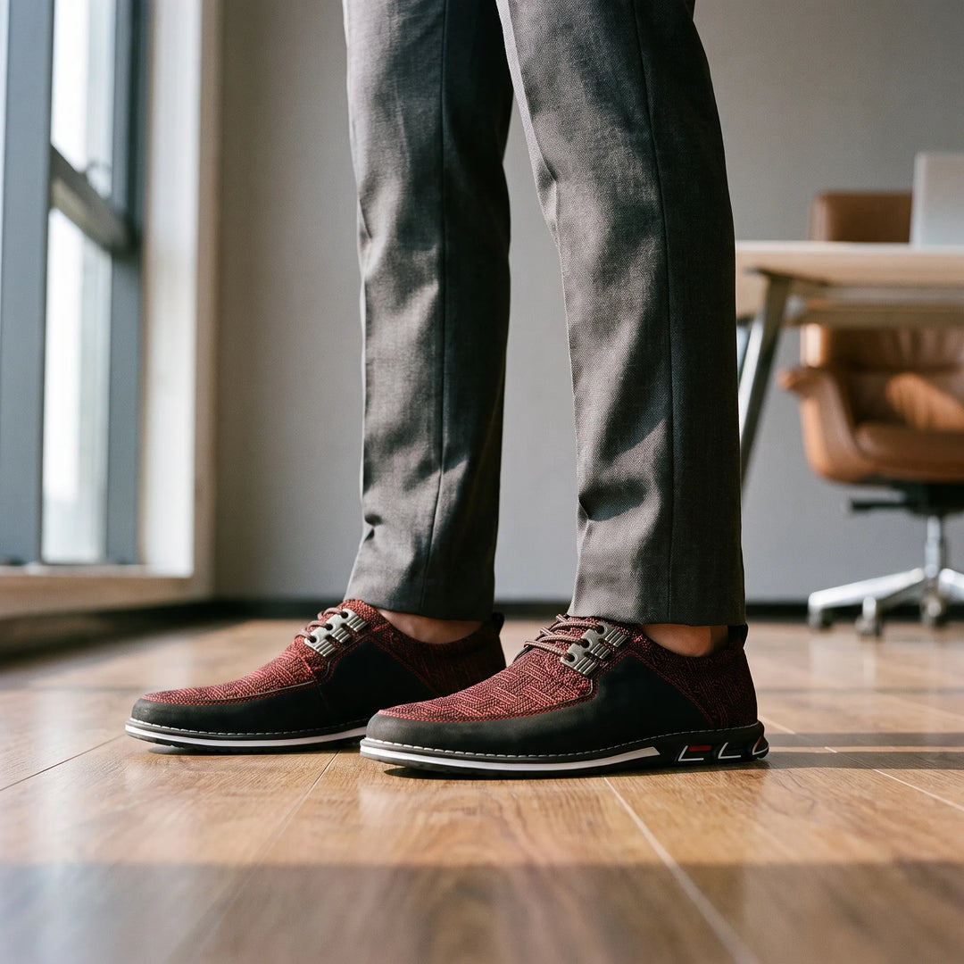 Herenschoenen | Casual veterschoenen met comfortzool