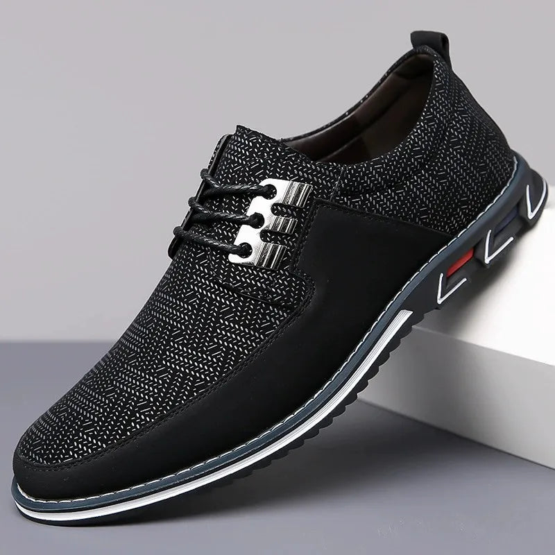 Herenschoenen | Casual veterschoenen met comfortzool