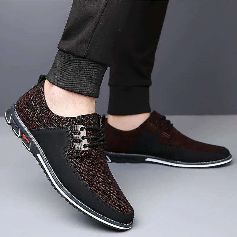 Herenschoenen | Casual veterschoenen met comfortzool