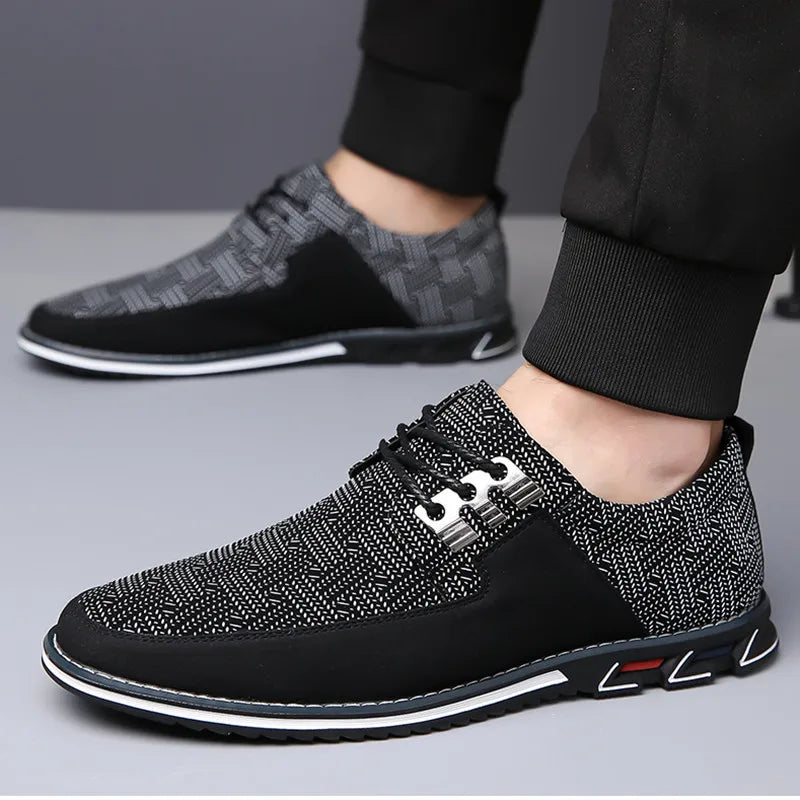 Herenschoenen | Casual veterschoenen met comfortzool