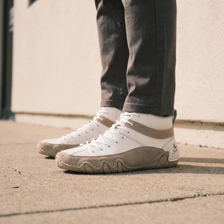 Hoge sneakers heren | Casual veterschoenen