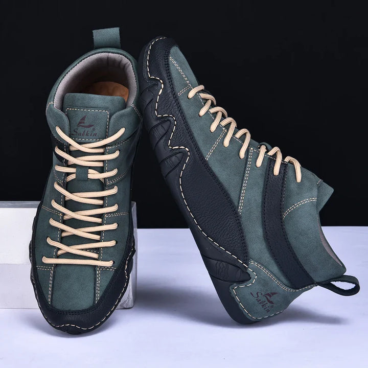 Hoge sneakers heren | Casual veterschoenen