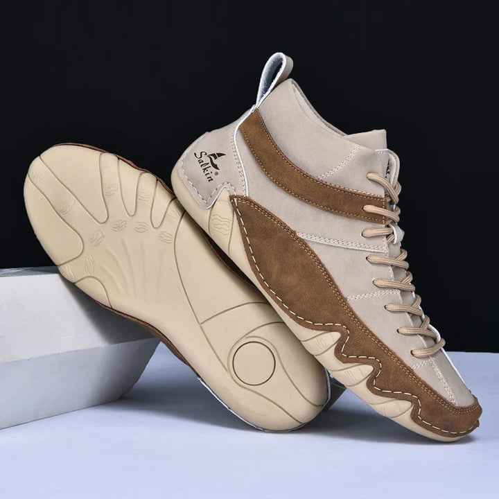 Hoge sneakers heren | Casual veterschoenen