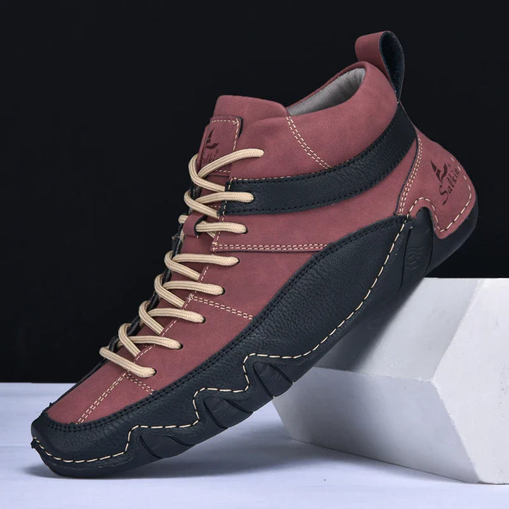 Hoge sneakers heren | Casual veterschoenen