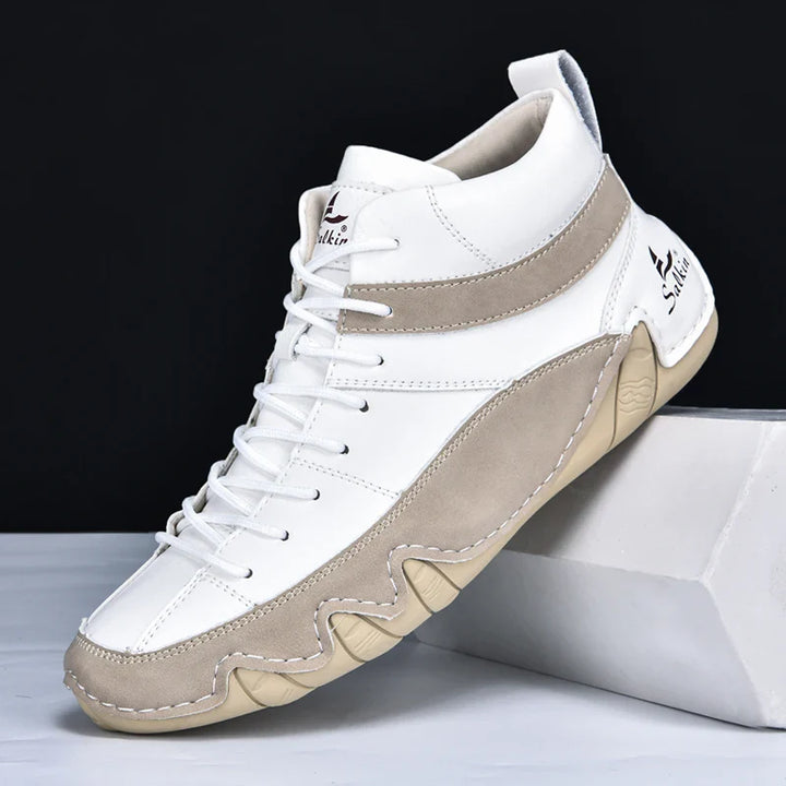 Hoge sneakers heren | Casual veterschoenen