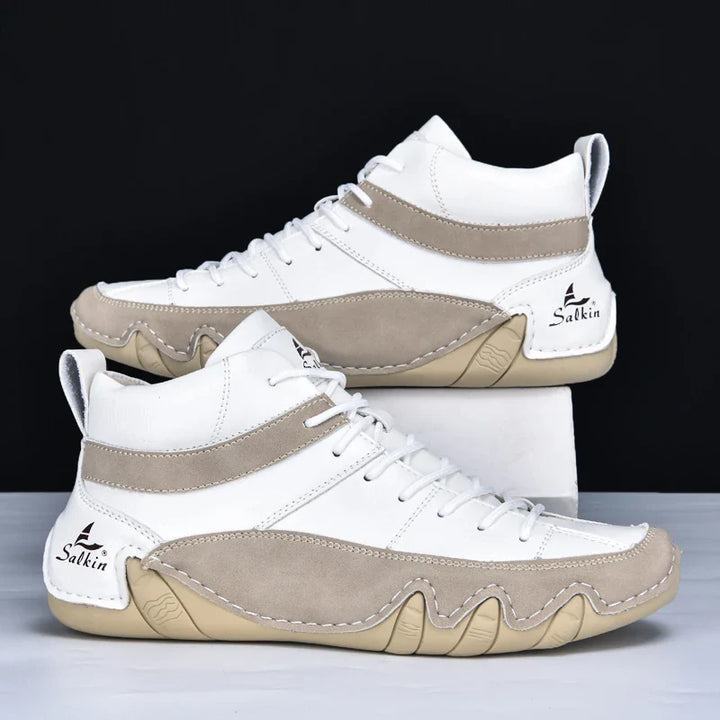 Hoge sneakers heren | Casual veterschoenen