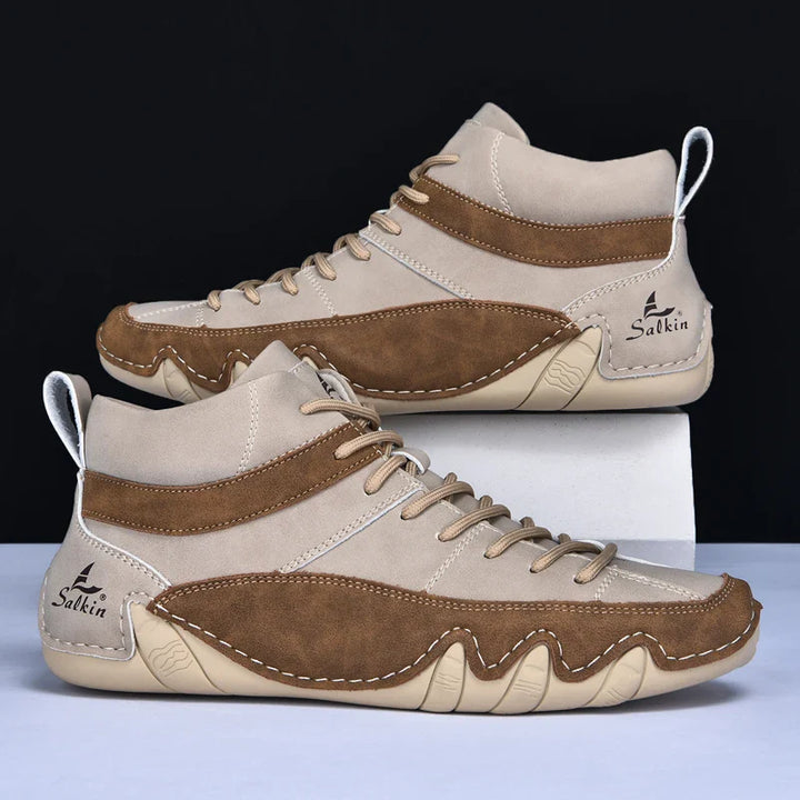 Hoge sneakers heren | Casual veterschoenen