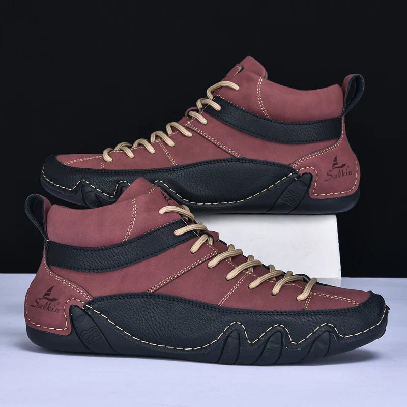 Hoge sneakers heren | Casual veterschoenen