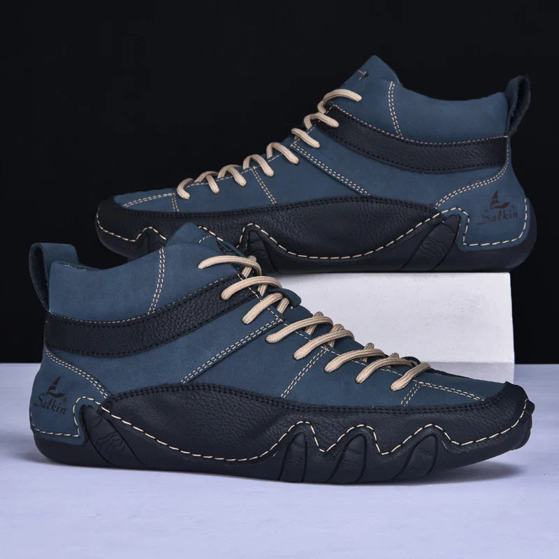 Hoge sneakers heren | Casual veterschoenen