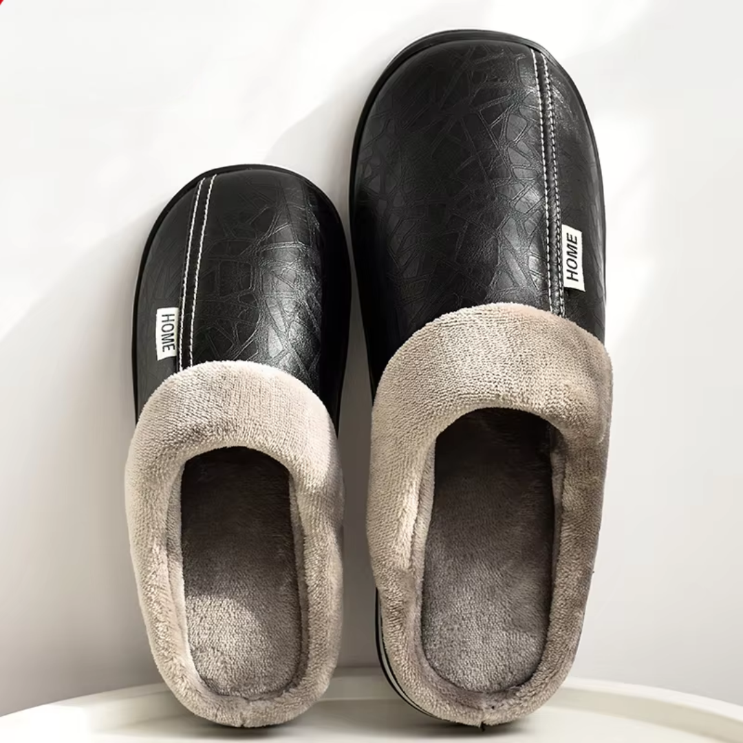 Heren pantoffels | Warme sloffen met fleece voering voor thuis