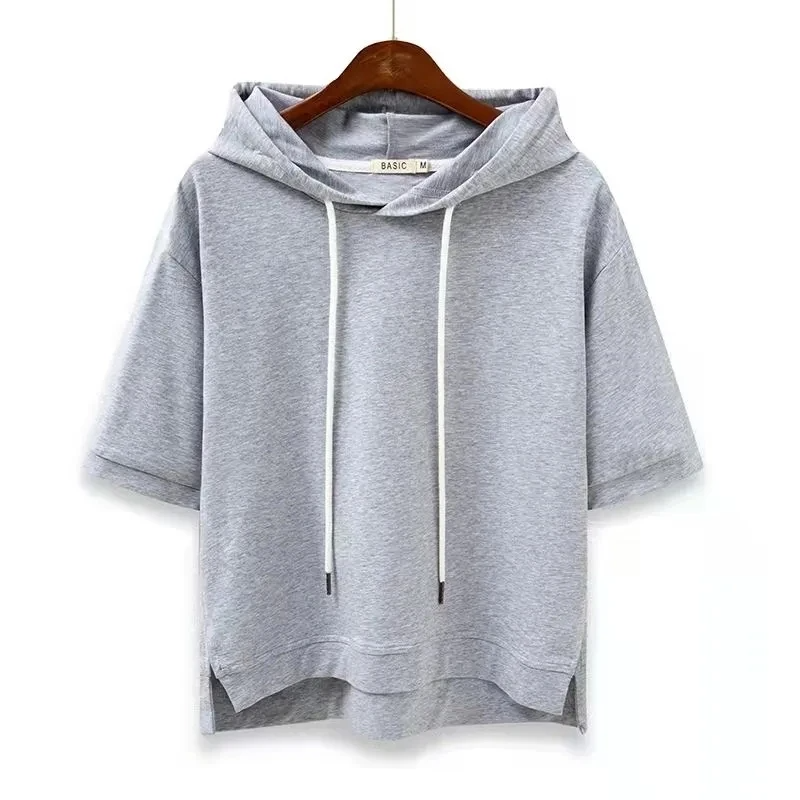 Hoodie dames | Korte mouw pullover met capuchon