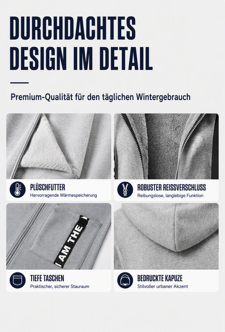 Hoodie dames | Lang oversized model met rits en capuchon