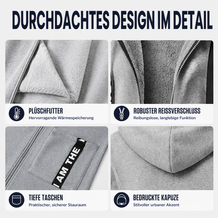 Hoodie dames | Lang oversized model met rits en capuchon