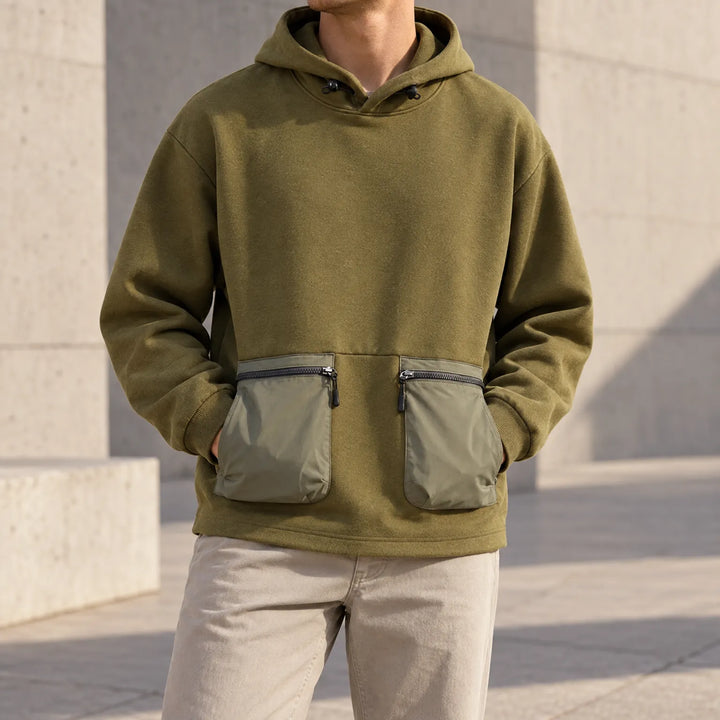Hoodie heren | Oversized model met capuchon en buidelzak