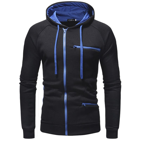 Hoodie heren | Vest met capuchon, ritssluiting en ritszakken