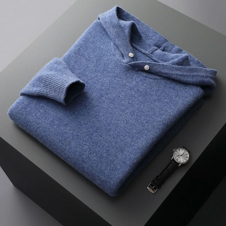 Hoodie heren | Wollen trui met capuchon