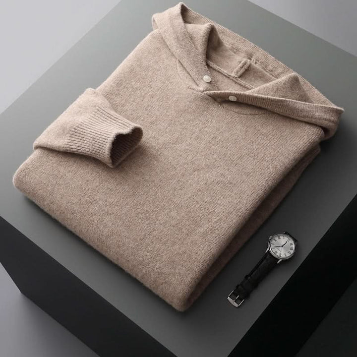Hoodie heren | Wollen trui met capuchon