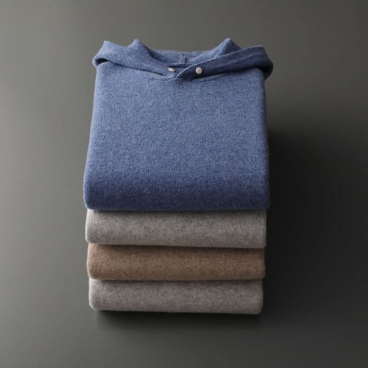 Hoodie heren | Wollen trui met capuchon
