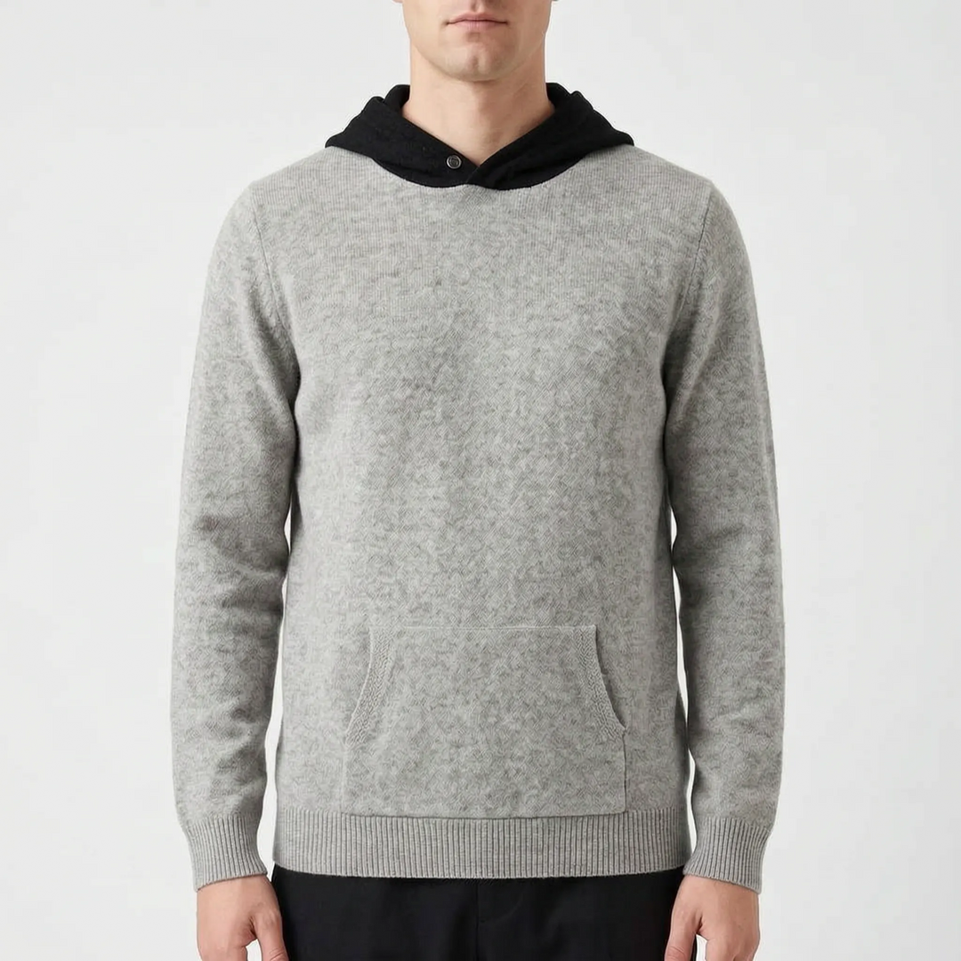 Hoodie heren | Wollen trui met capuchon