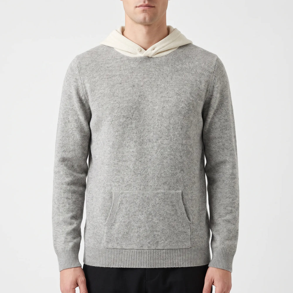 Hoodie heren | Wollen trui met capuchon