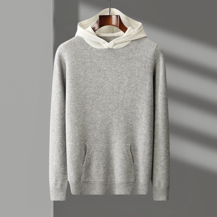 Hoodie heren | Wollen trui met capuchon