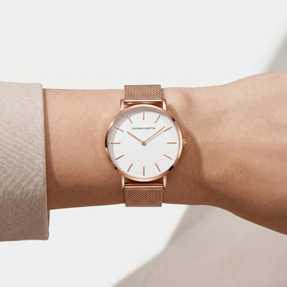 Horloge dames | Elegant horloge titanium look