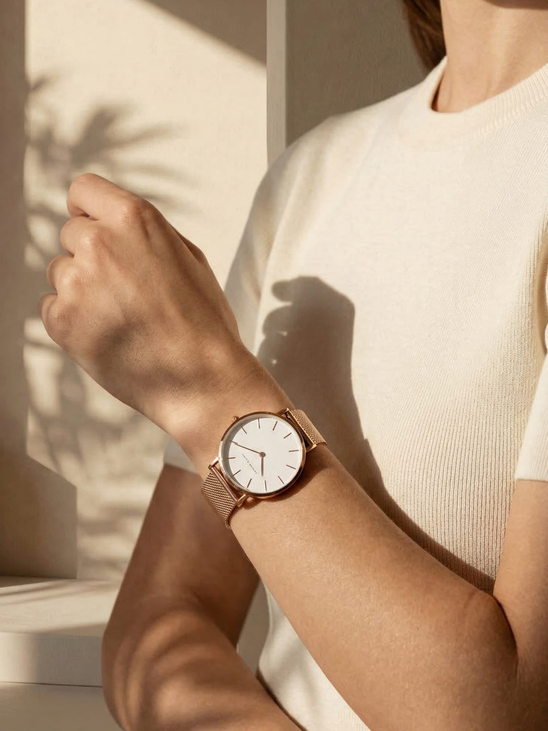 Horloge dames | Elegant horloge titanium look