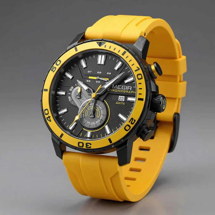 Horloge heren | Sport chronograaf met siliconen band Chronex