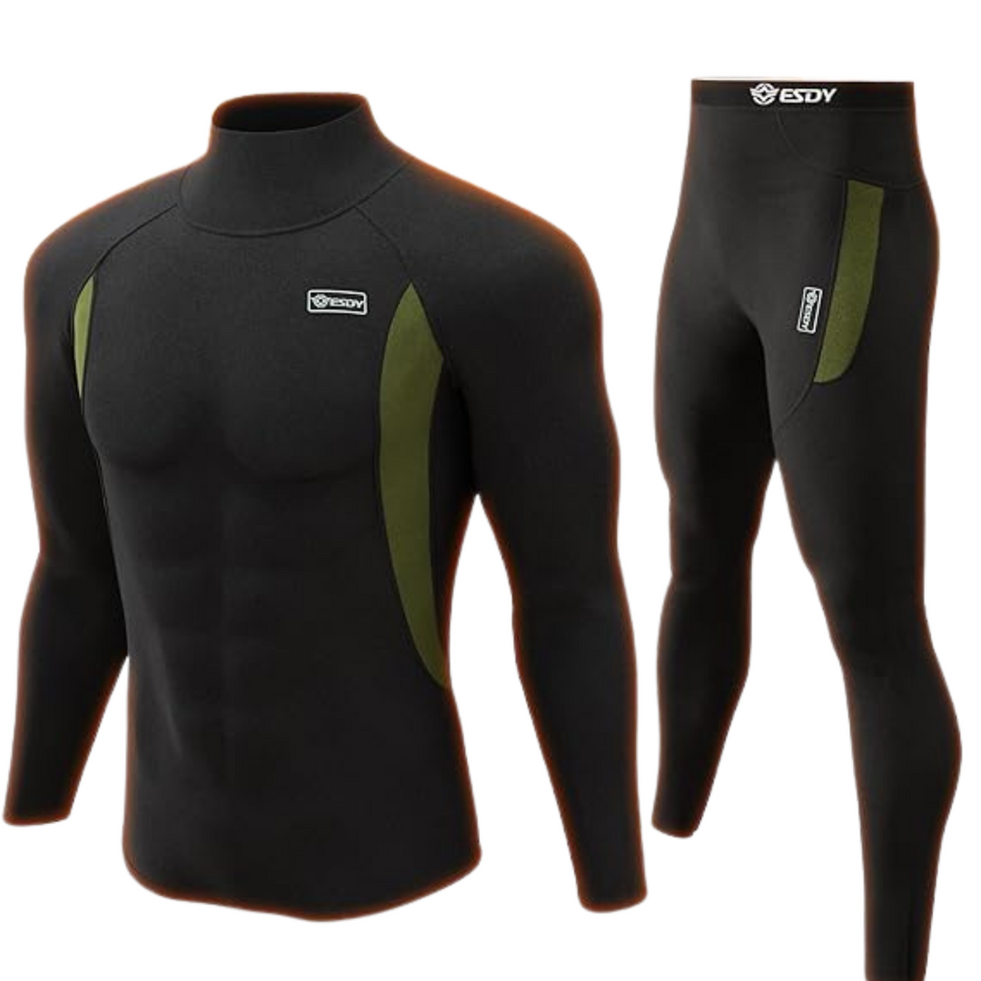 Thermisch ondergoed voor heren – warme set voor winter en sport