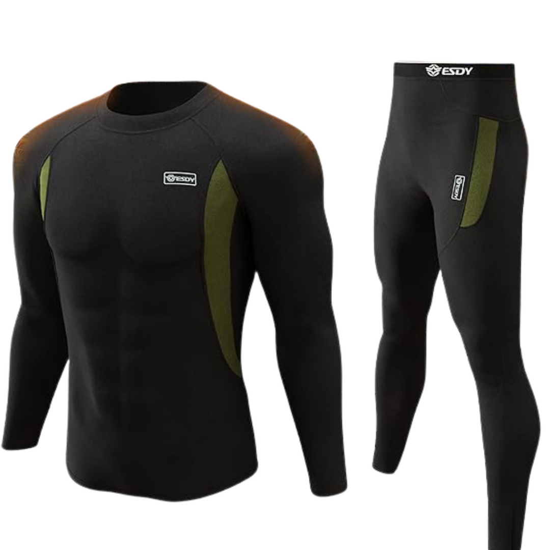 Thermisch ondergoed voor heren – warme set voor winter en sport