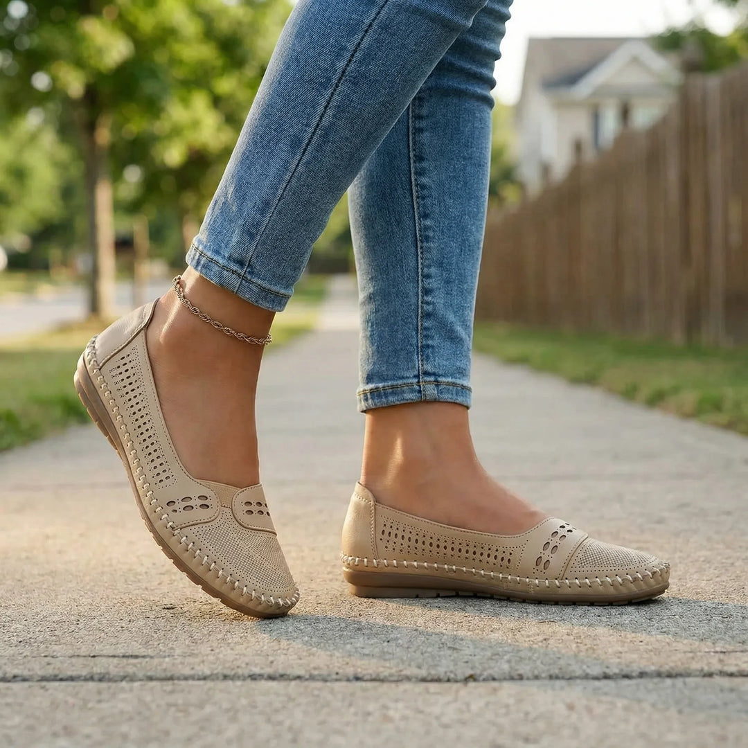 Instappers dames | Comfort schoenen met perforatie