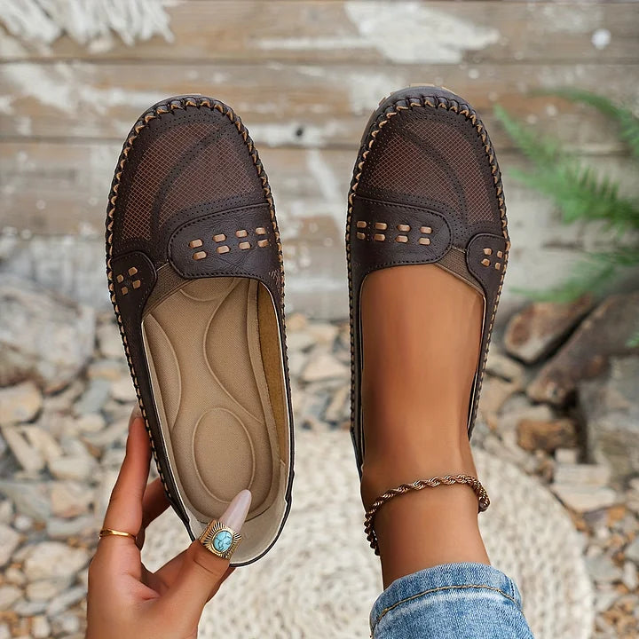 Instappers dames | Comfort schoenen met perforatie