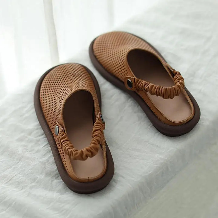 Instappers dames | Comfortabele clogs met perforatie en band