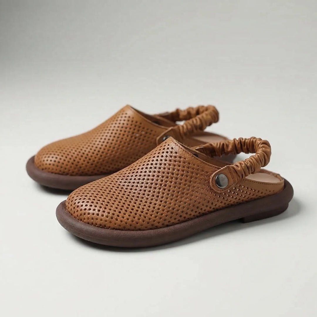 Instappers dames | Comfortabele clogs met perforatie en band