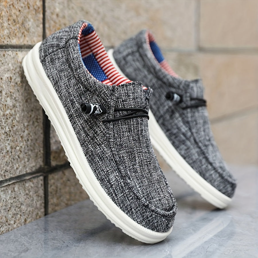 Instappers heren | Canvas slip on schoenen lichtgewicht